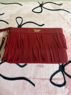 Victoria's Secret Red Fringe Wristlet